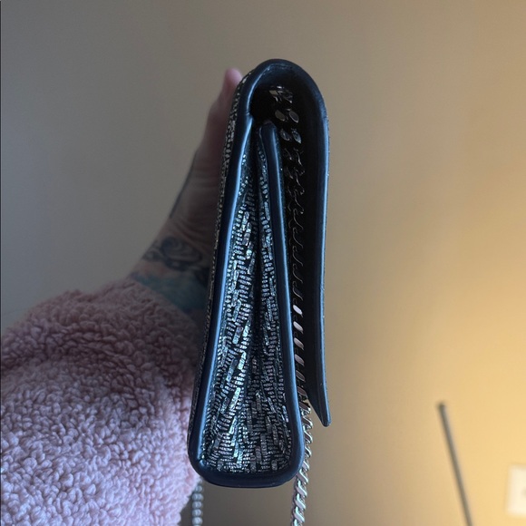 Saint Laurent Silver and Black Chain Bag - Picture 13 of 14